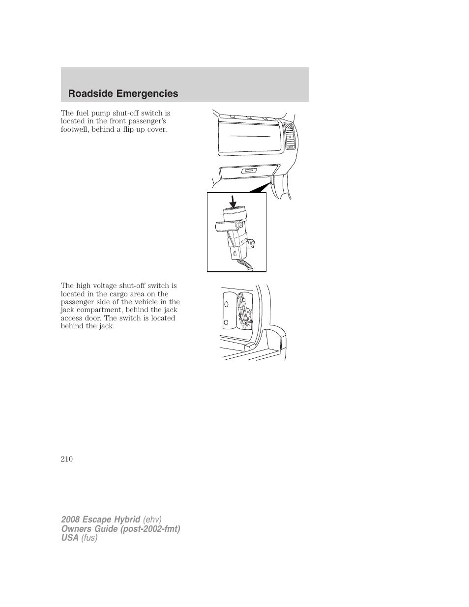 FORD 2008 Escape Hybrid v.2 User Manual | Page 210 / 320