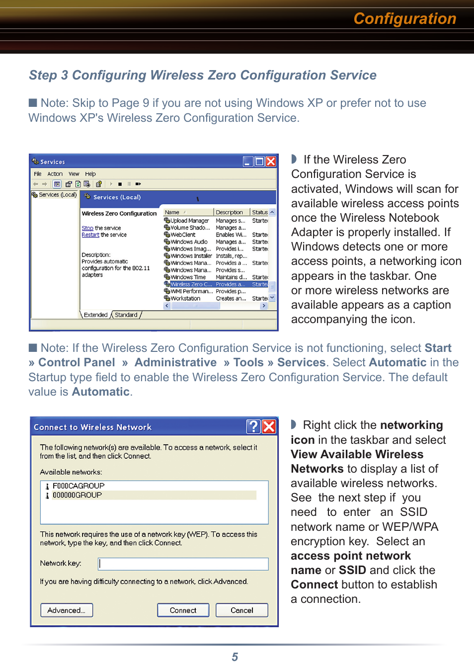 Conﬁguration | Buffalo Technology AIRSTATION WLI-CB-G54S User Manual | Page 5 / 12