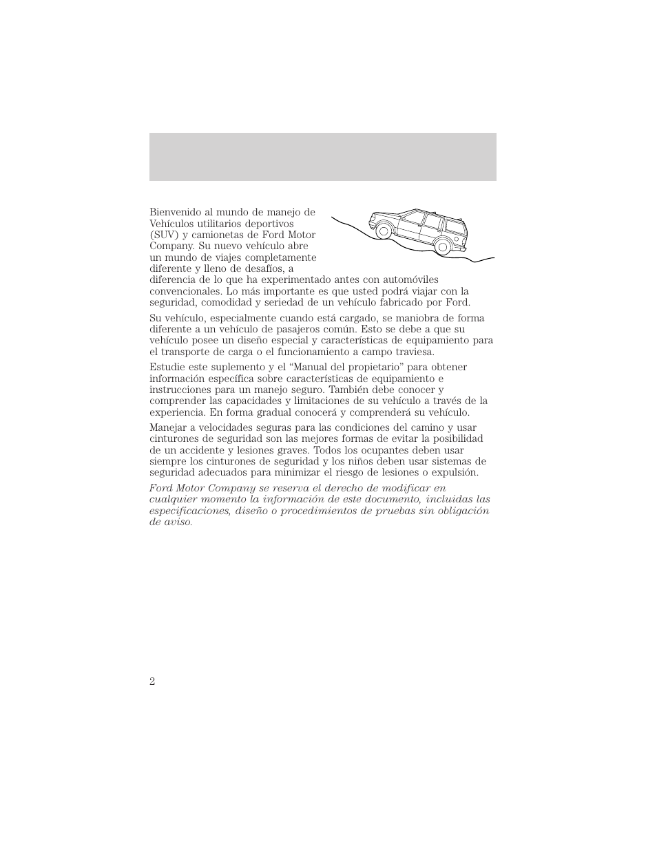 Introducción | FORD 2008 Ranger v.1 User Manual | Page 2 / 48