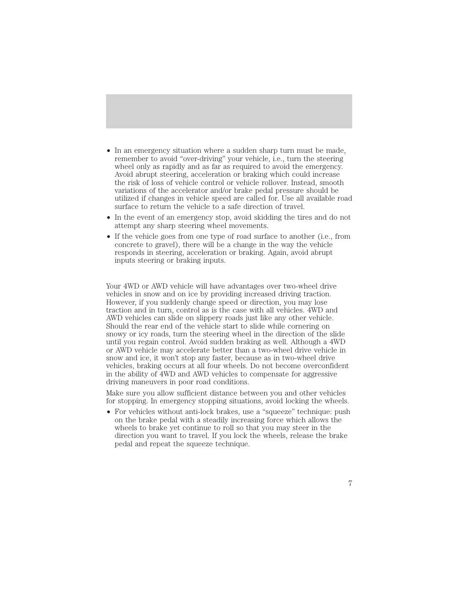 Driving on roadways | FORD 2008 Ranger v.1 User Manual | Page 31 / 48