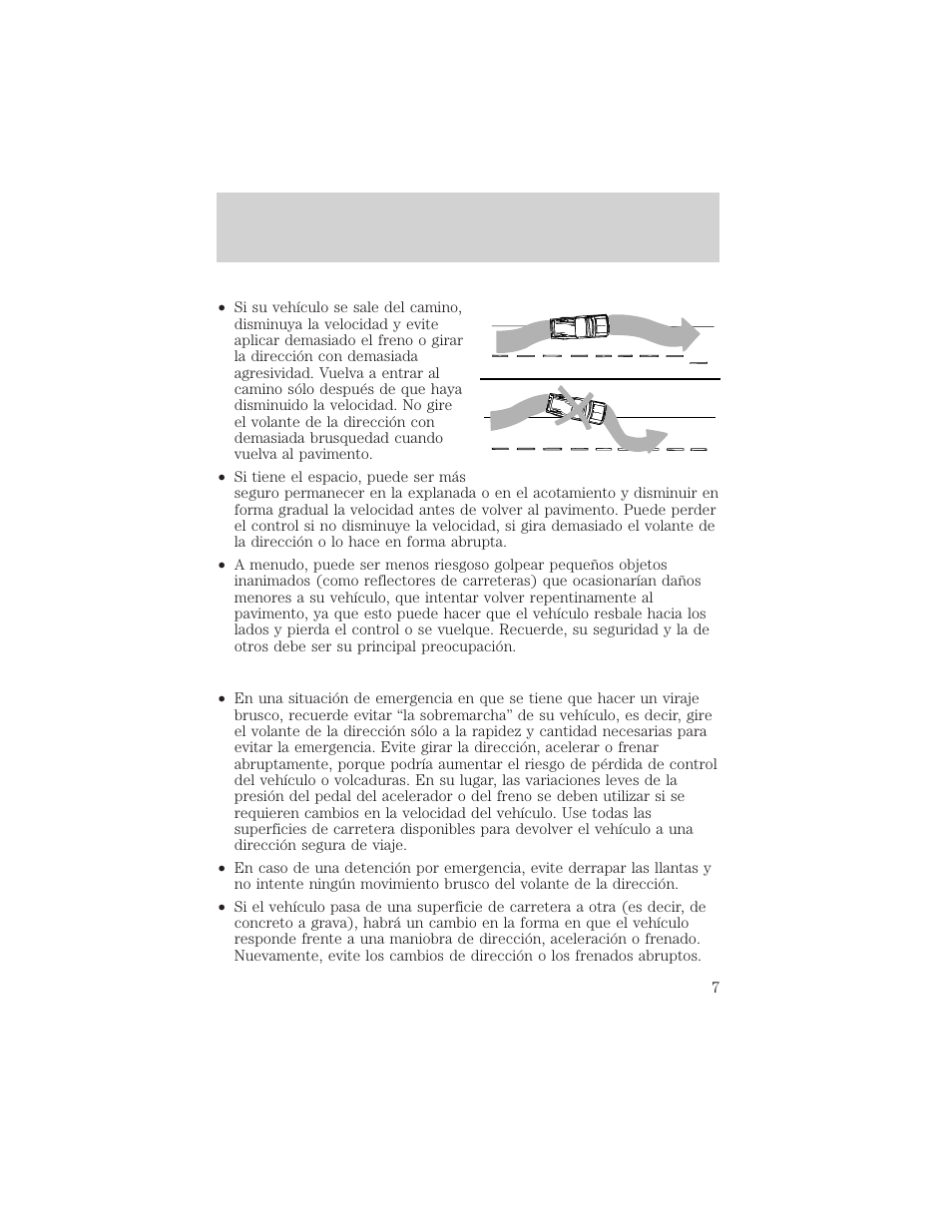 Manejo en carreteras | FORD 2008 Ranger v.1 User Manual | Page 7 / 48