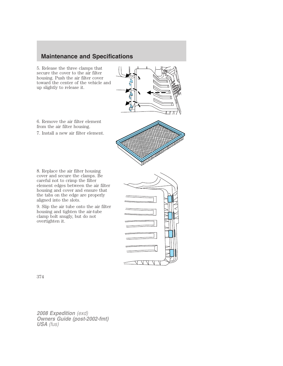 Maintenance and specifications | FORD 2008 Expedition v.1 User Manual | Page 374 / 392