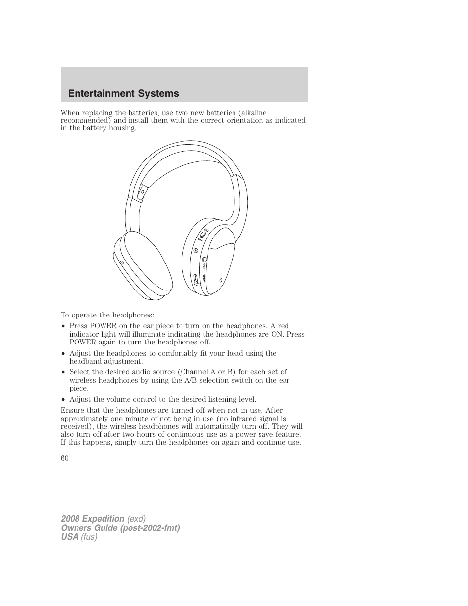 Entertainment systems | FORD 2008 Expedition v.1 User Manual | Page 60 / 392