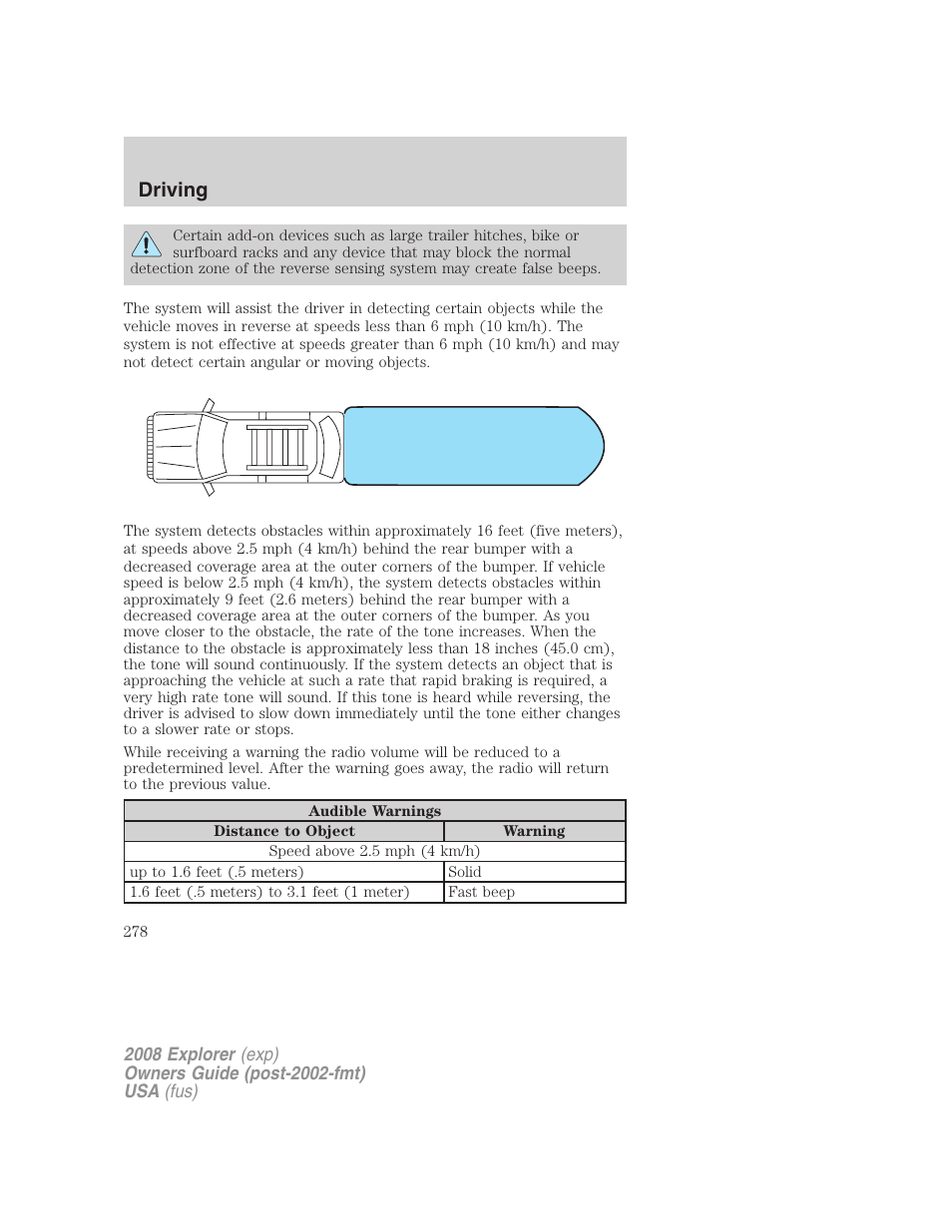 Driving | FORD 2008 Explorer v.1 User Manual | Page 278 / 384