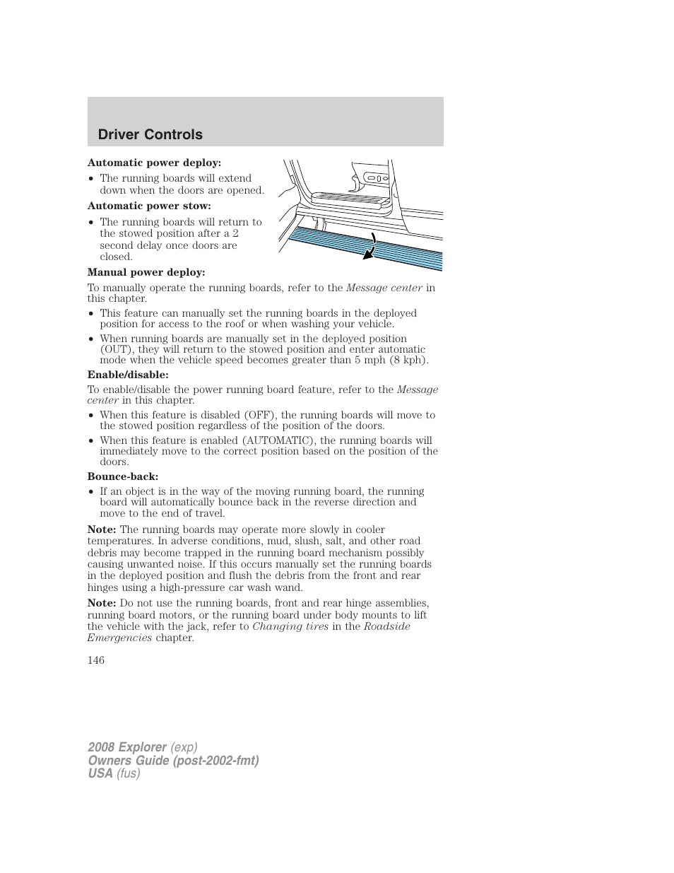 Driver controls | FORD 2008 Explorer v.2 User Manual | Page 146 / 400