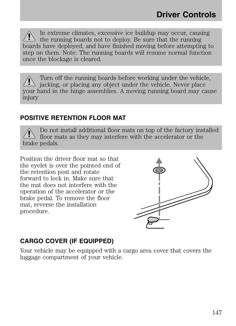 Driver controls | FORD 2008 Explorer v.3 User Manual | Page 147 / 400