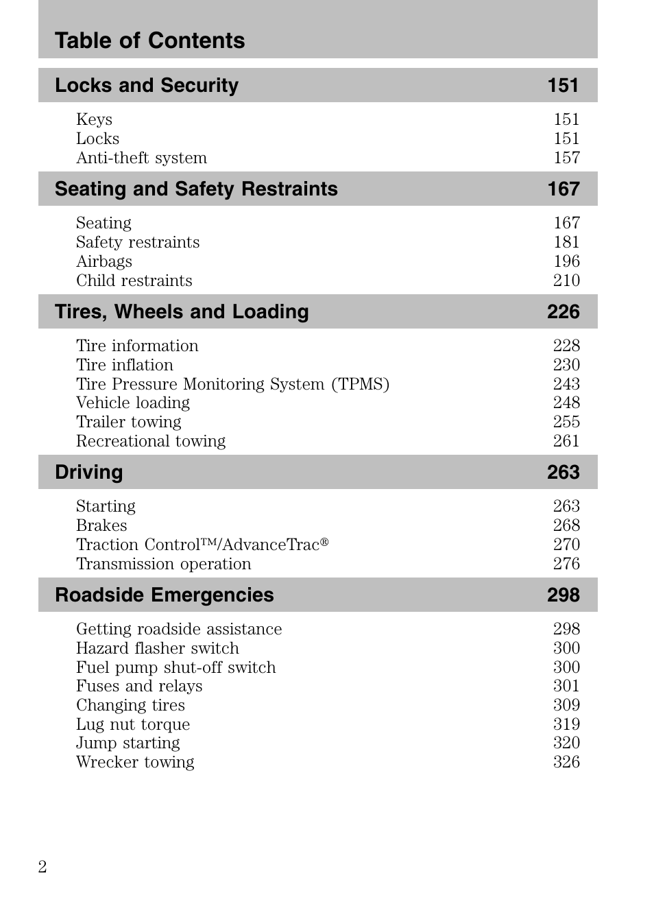 FORD 2008 Explorer v.3 User Manual | Page 2 / 400