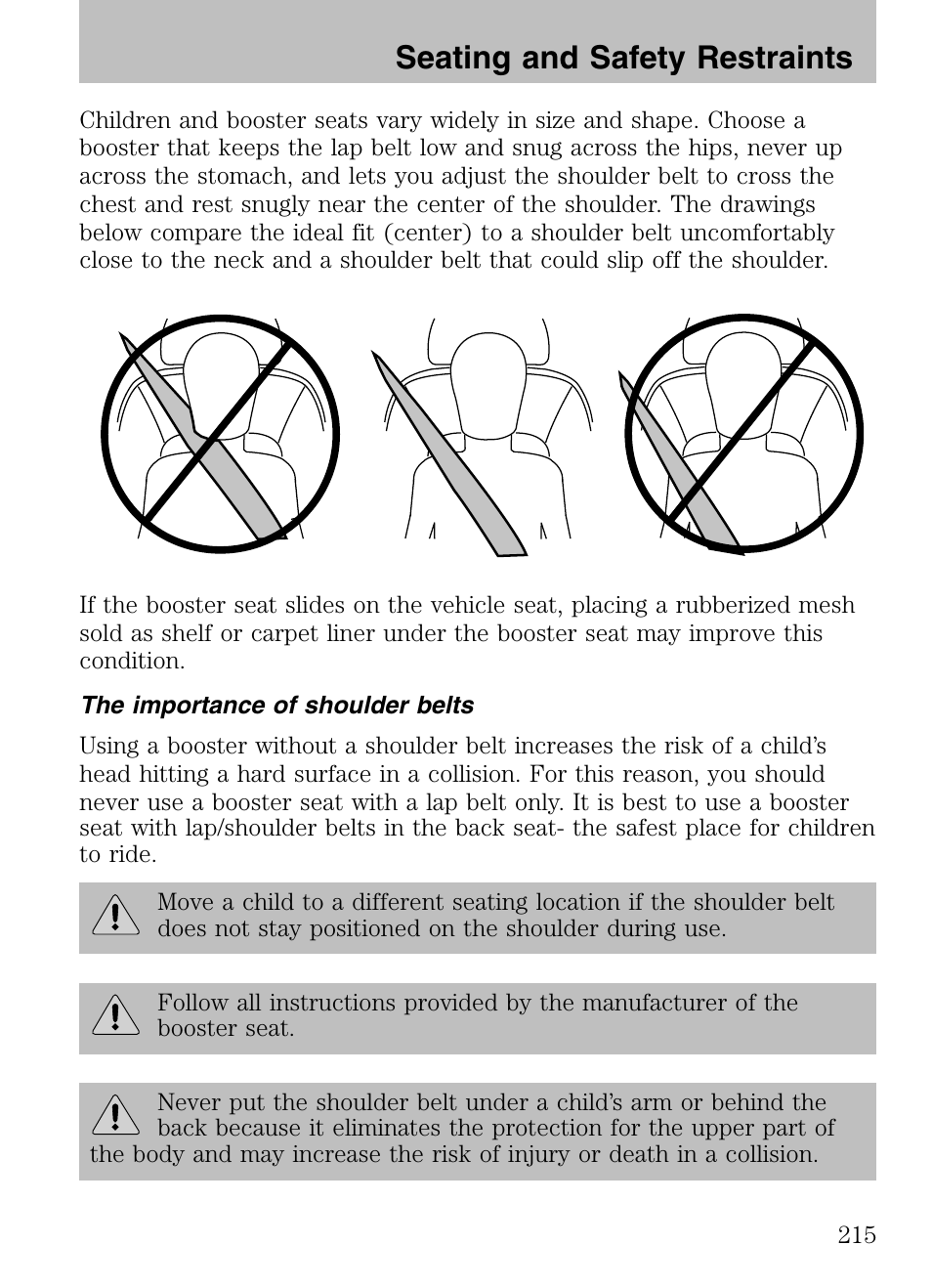 Seating and safety restraints | FORD 2008 Explorer v.3 User Manual | Page 215 / 400