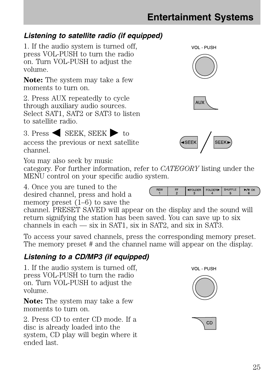 Entertainment systems | FORD 2008 Explorer v.3 User Manual | Page 25 / 400