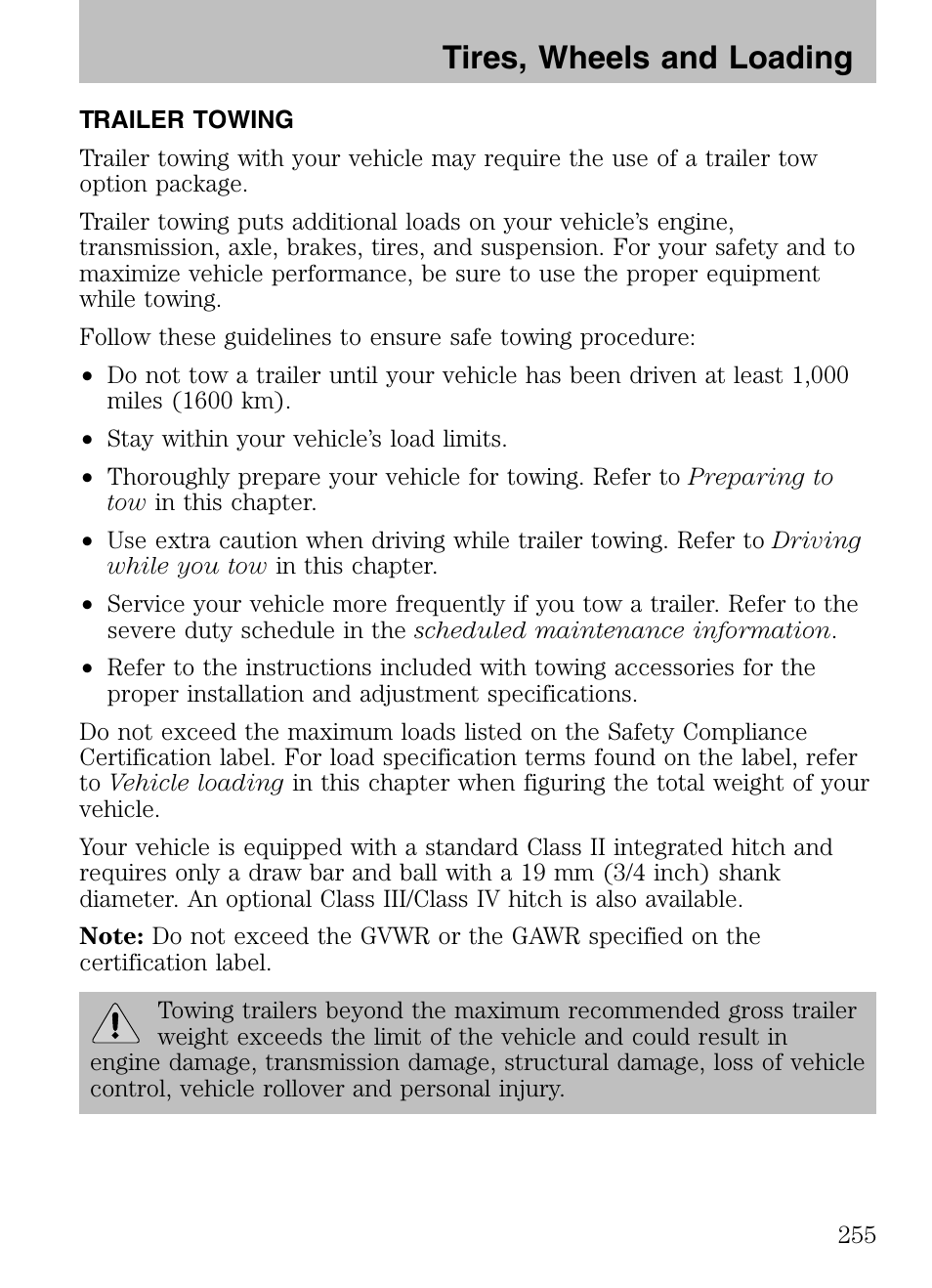 Tires, wheels and loading | FORD 2008 Explorer v.3 User Manual | Page 255 / 400