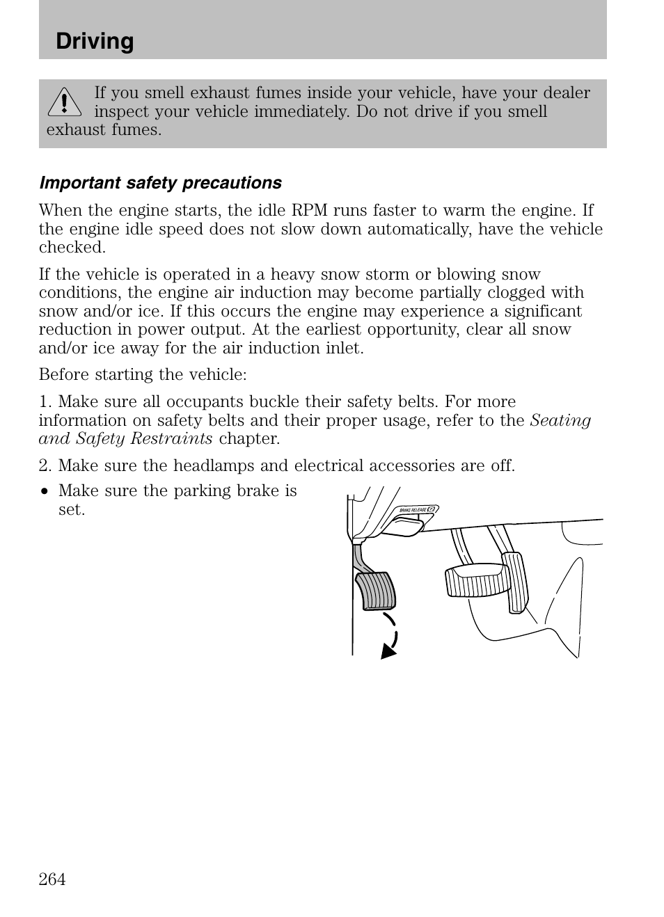 Driving | FORD 2008 Explorer v.3 User Manual | Page 264 / 400