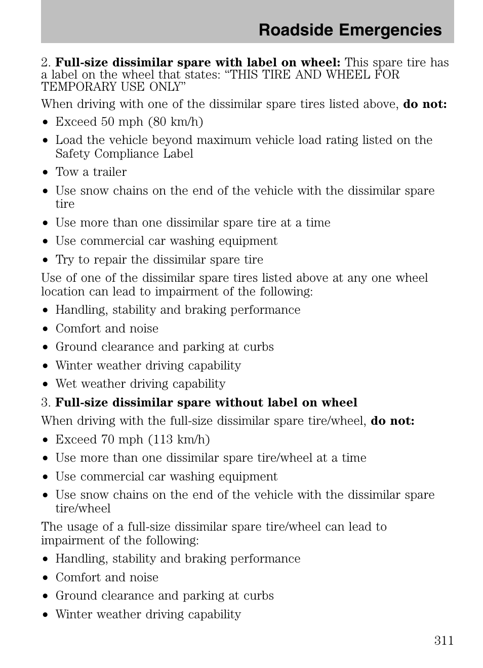 Roadside emergencies | FORD 2008 Explorer v.3 User Manual | Page 311 / 400