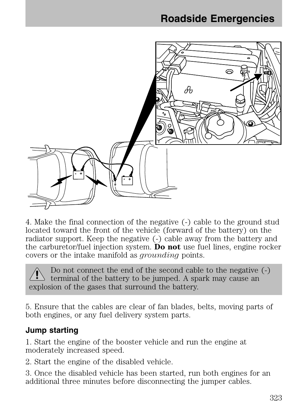 Roadside emergencies | FORD 2008 Explorer v.3 User Manual | Page 323 / 400