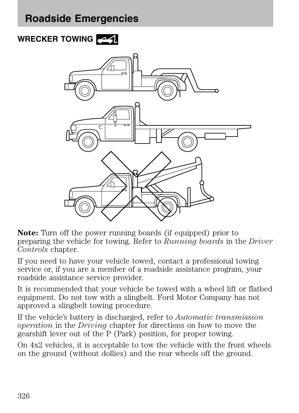 Roadside emergencies | FORD 2008 Explorer v.3 User Manual | Page 326 / 400