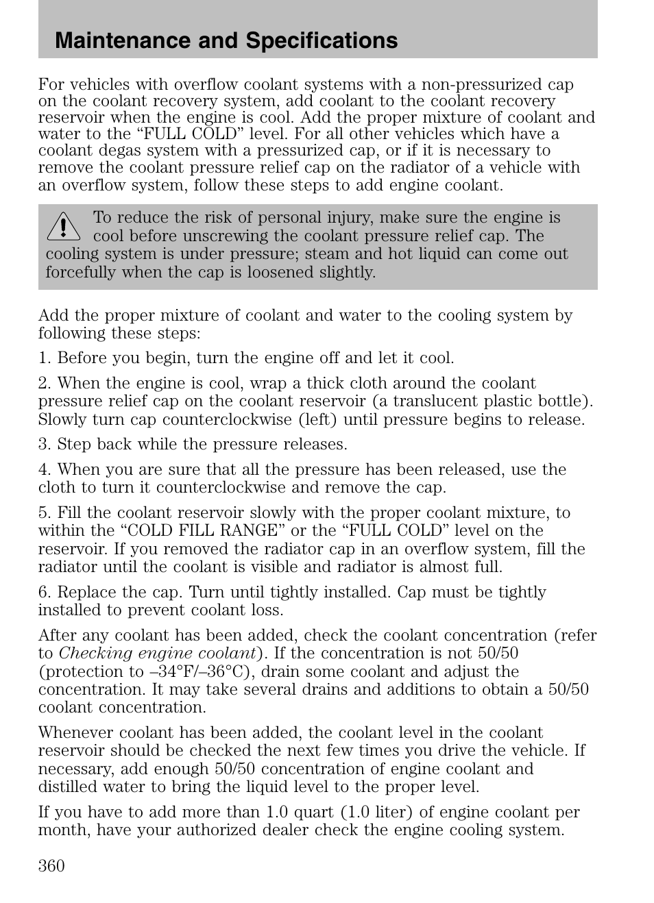 Maintenance and specifications | FORD 2008 Explorer v.3 User Manual | Page 360 / 400