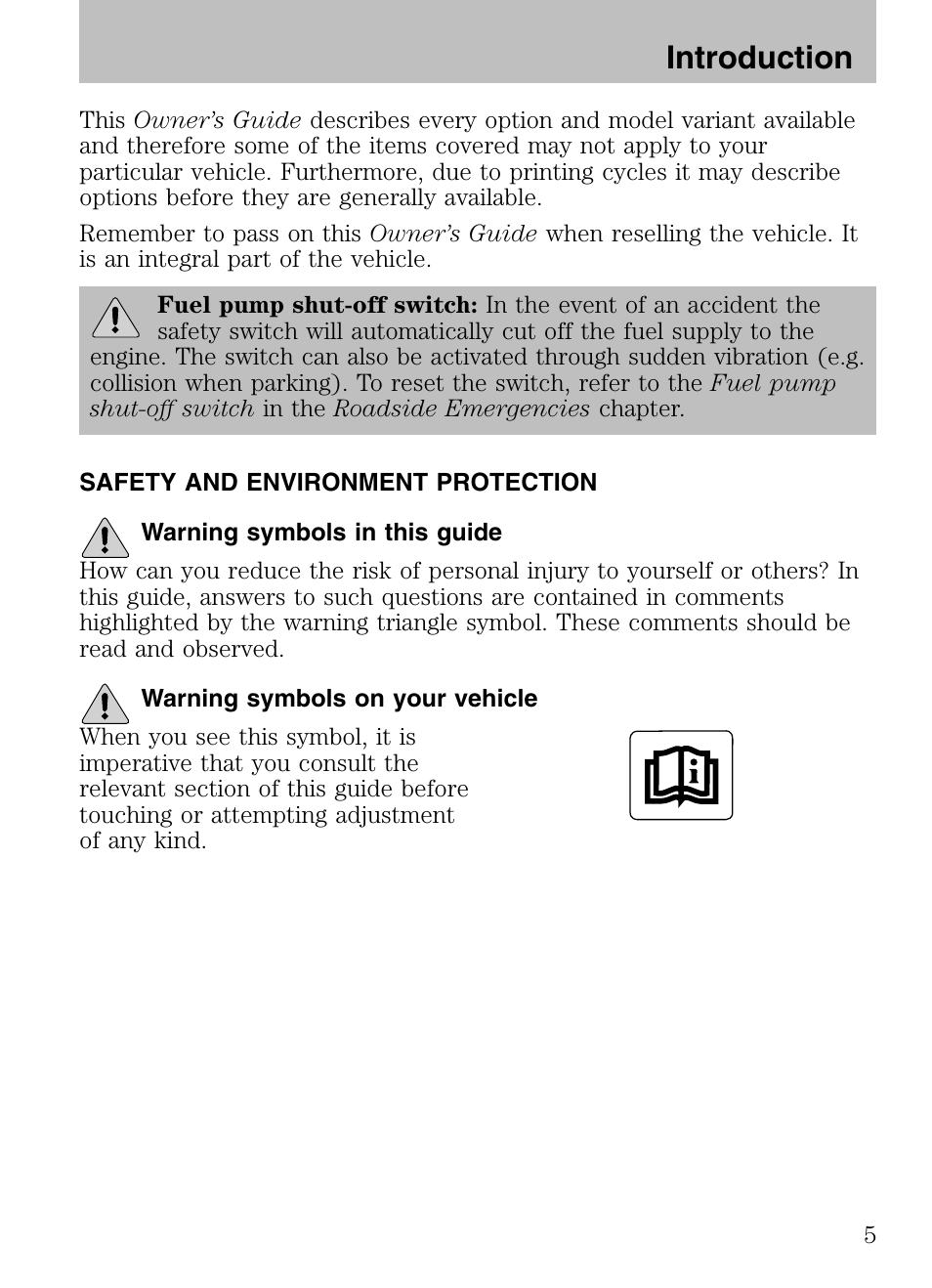 Introduction | FORD 2008 Explorer v.3 User Manual | Page 5 / 400