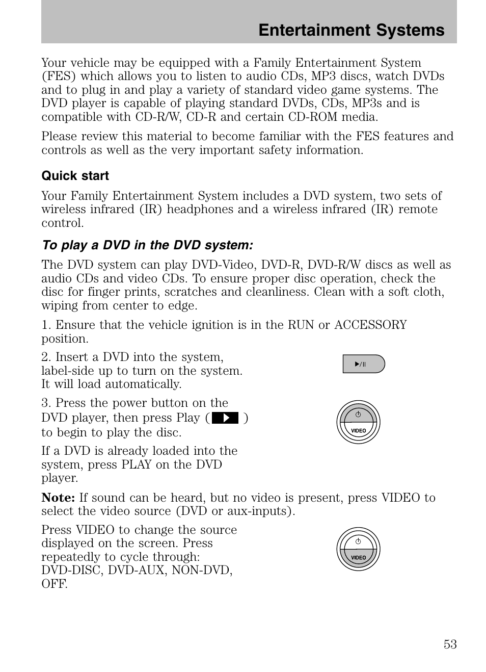 Entertainment systems | FORD 2008 Explorer v.3 User Manual | Page 53 / 400