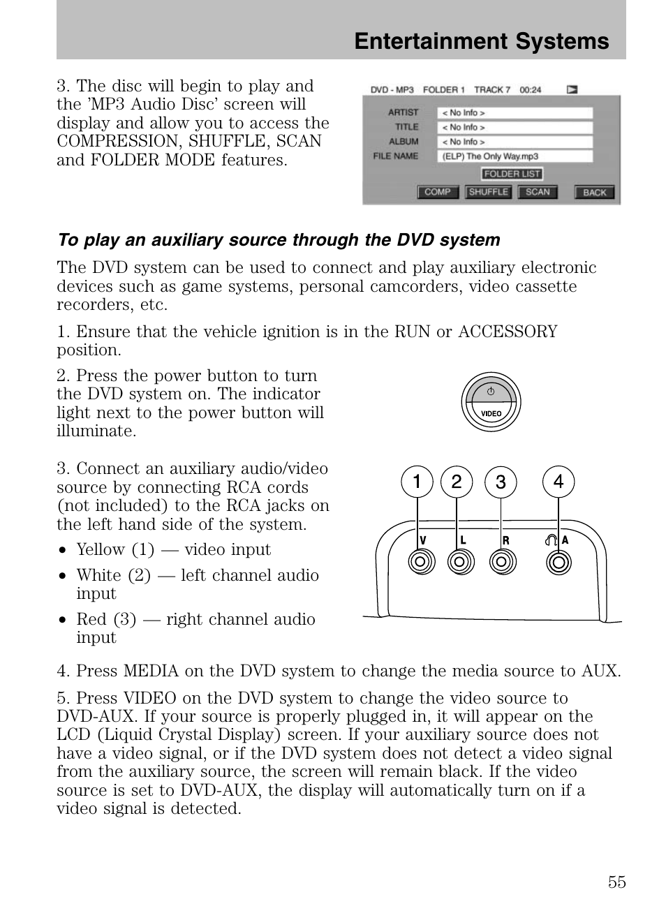 Entertainment systems | FORD 2008 Explorer v.3 User Manual | Page 55 / 400