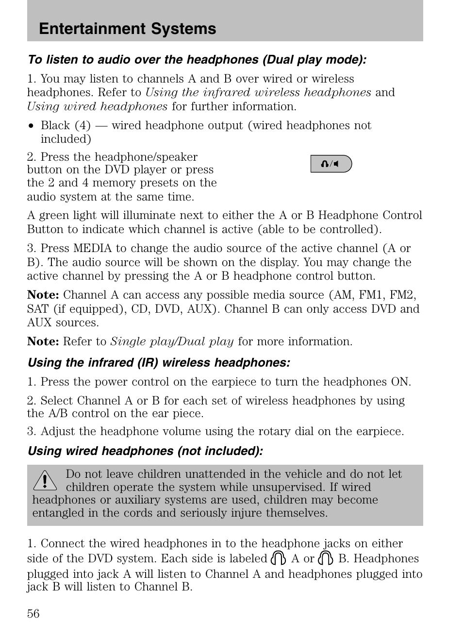 Entertainment systems | FORD 2008 Explorer v.3 User Manual | Page 56 / 400