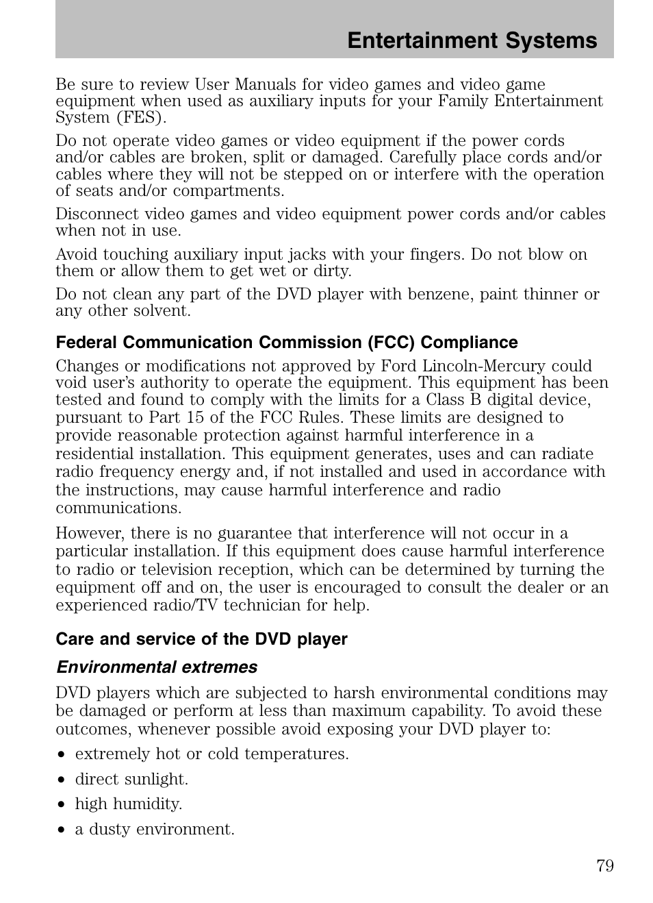 Entertainment systems | FORD 2008 Explorer v.3 User Manual | Page 79 / 400