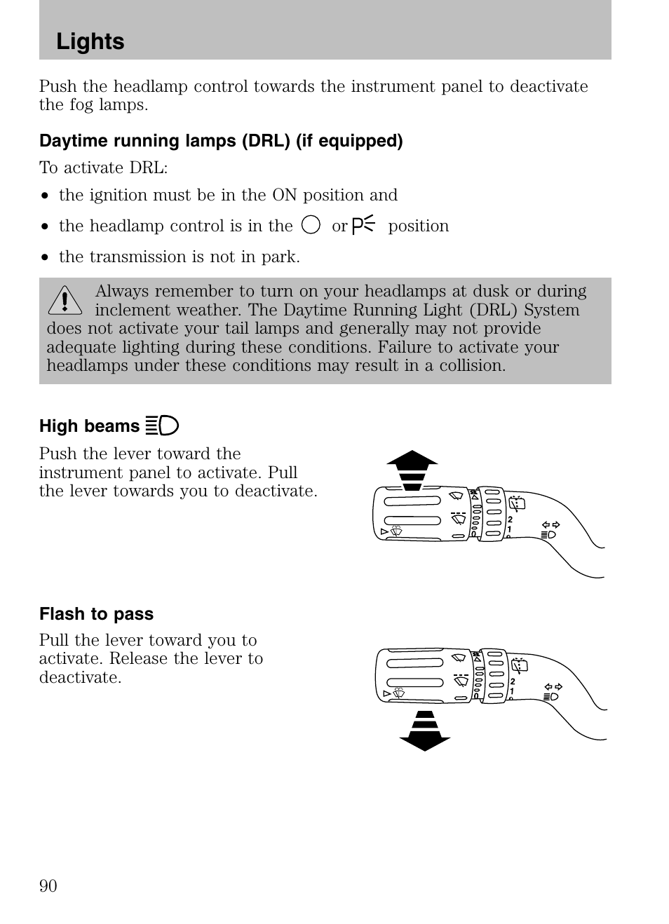 Lights | FORD 2008 Explorer v.3 User Manual | Page 90 / 400