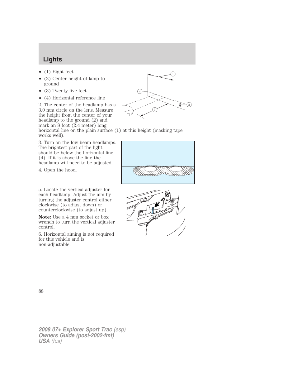 Lights | FORD 2008 Explorer Sport Trac v.1 User Manual | Page 88 / 368