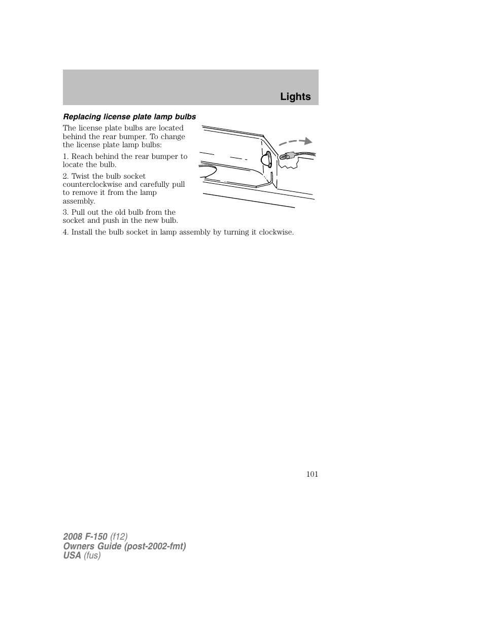 Lights | FORD 2008 F-150 v.1 User Manual | Page 101 / 400