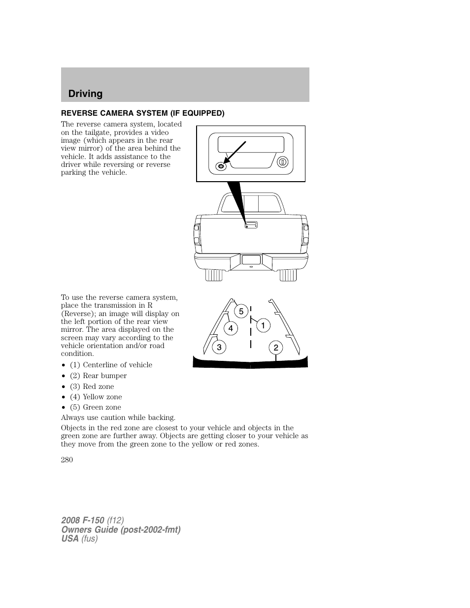 Driving | FORD 2008 F-150 v.1 User Manual | Page 280 / 400