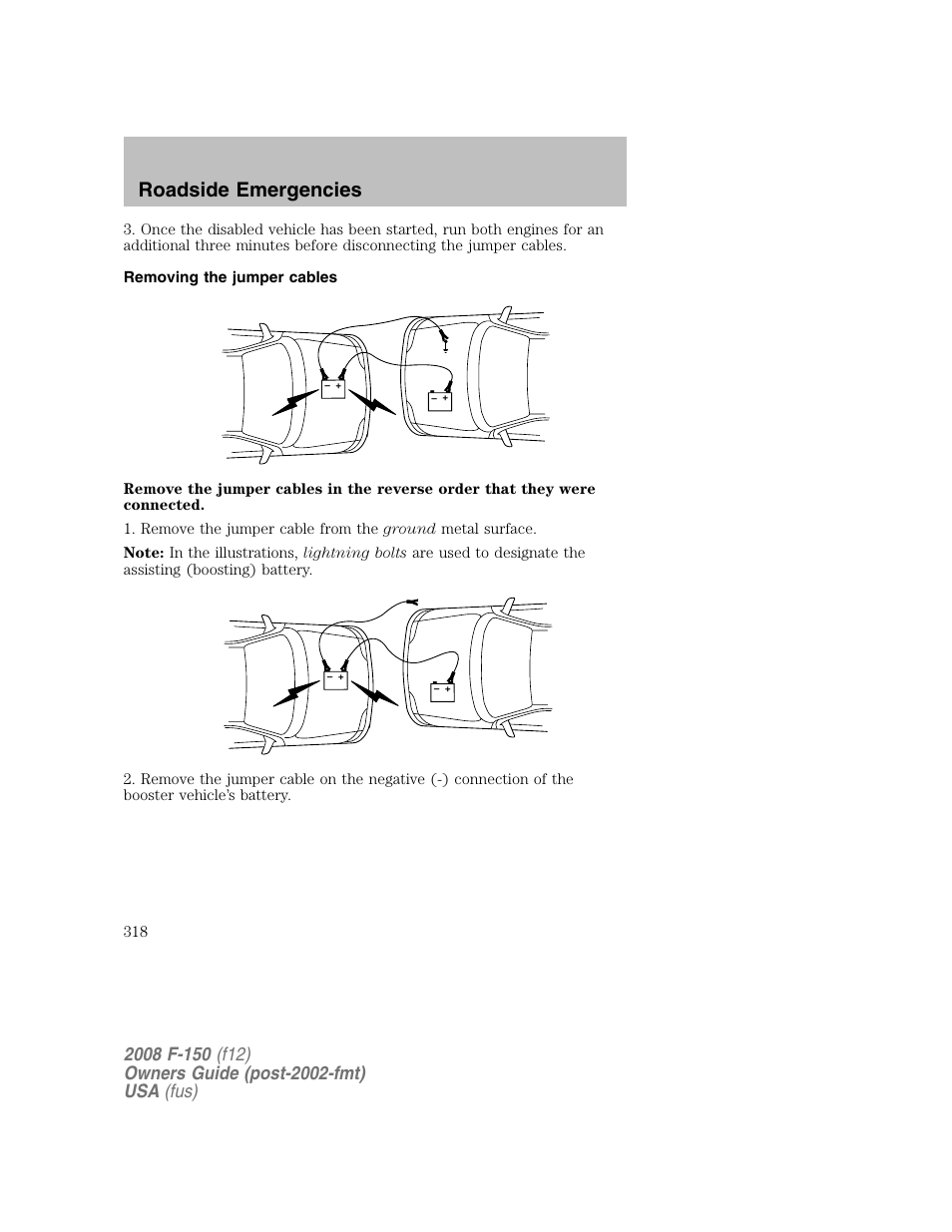 Roadside emergencies | FORD 2008 F-150 v.1 User Manual | Page 318 / 400