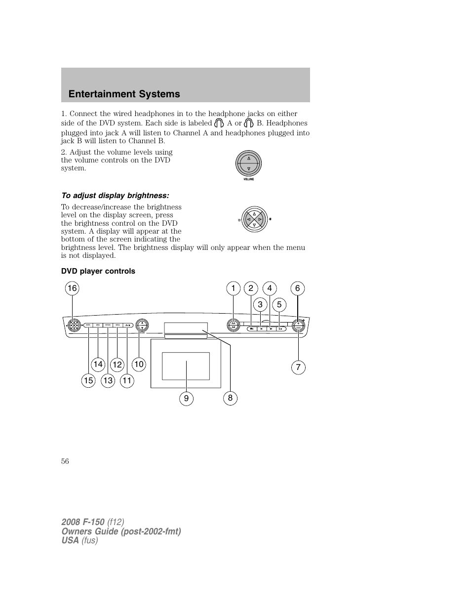 Entertainment systems | FORD 2008 F-150 v.1 User Manual | Page 56 / 400