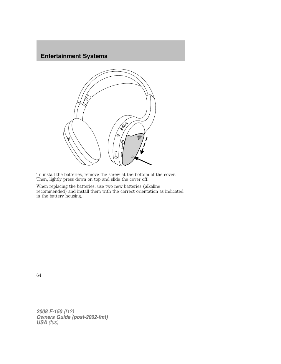 FORD 2008 F-150 v.1 User Manual | Page 64 / 400