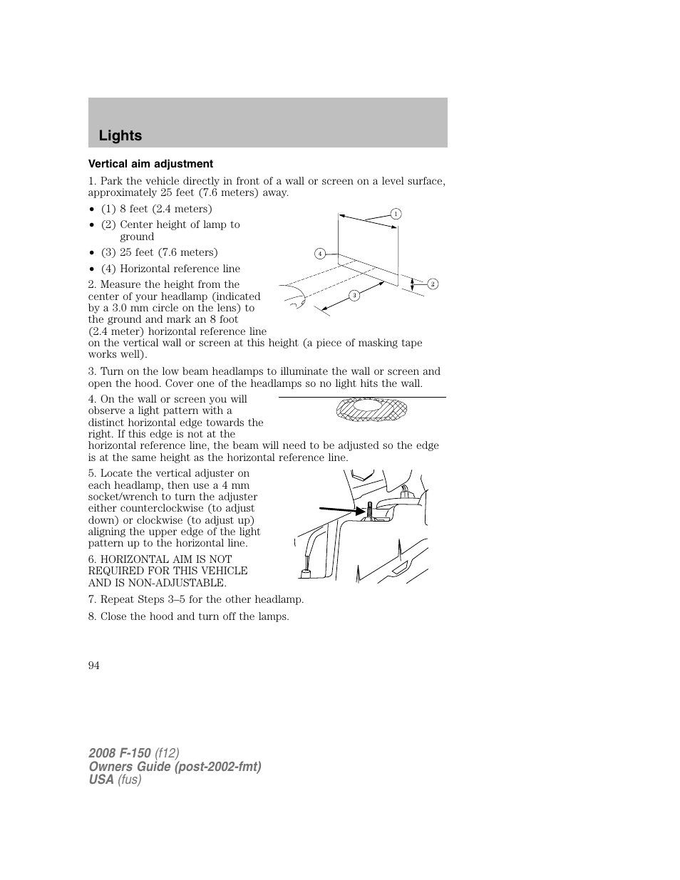 Lights | FORD 2008 F-150 v.1 User Manual | Page 94 / 400