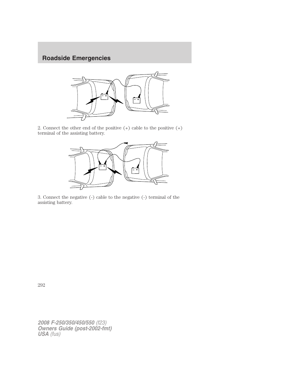 Roadside emergencies | FORD 2008 F-550 v.2 User Manual | Page 292 / 368
