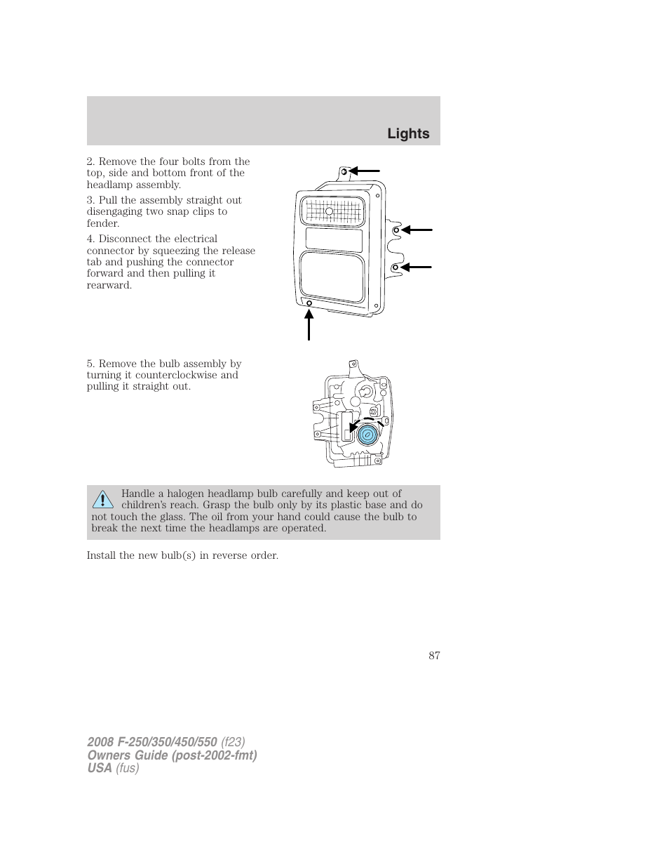 Lights | FORD 2008 F-550 v.2 User Manual | Page 87 / 368