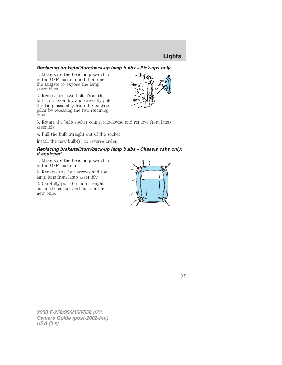 Lights | FORD 2008 F-550 v.3 User Manual | Page 97 / 392