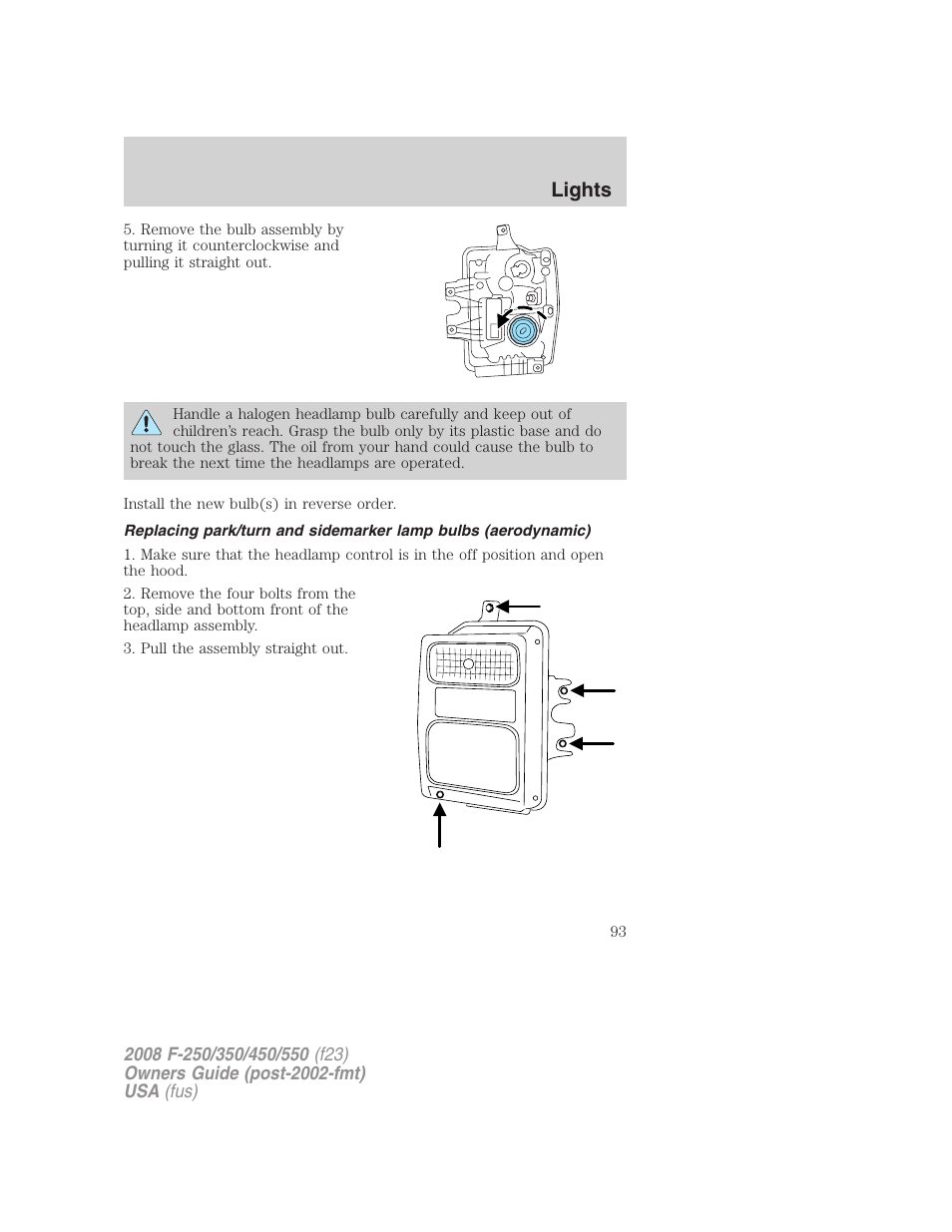 Lights | FORD 2008 F-550 v.4 User Manual | Page 93 / 400