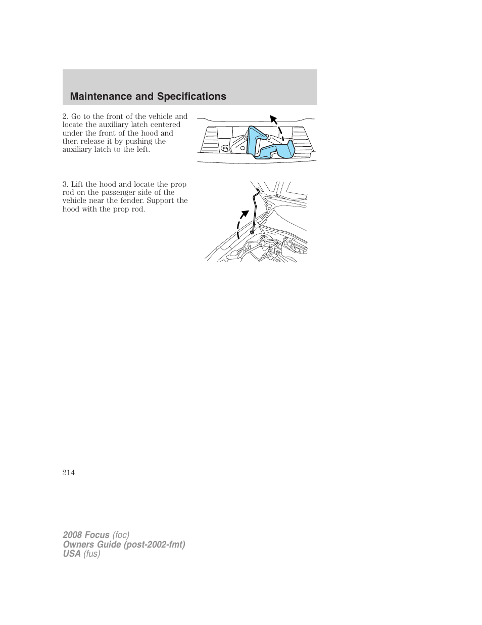FORD 2008 Focus v.1 User Manual | Page 214 / 256