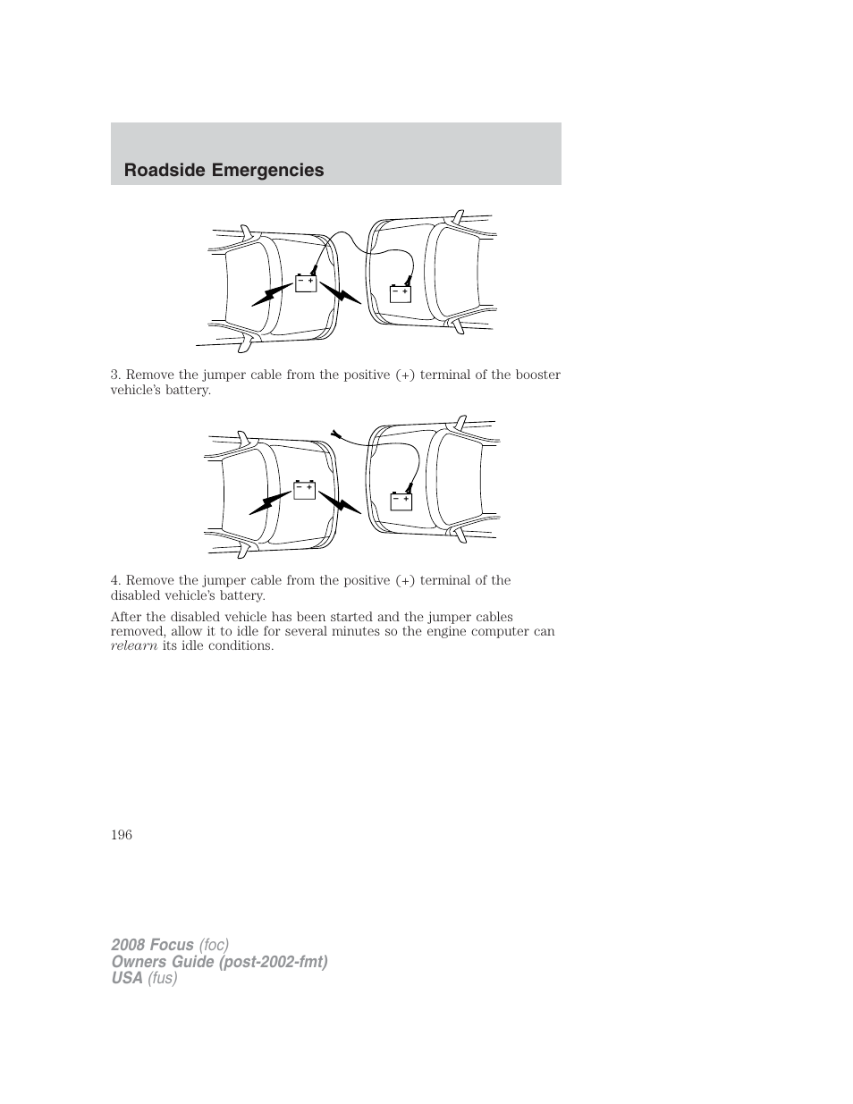 Roadside emergencies | FORD 2008 Focus v.2 User Manual | Page 196 / 264