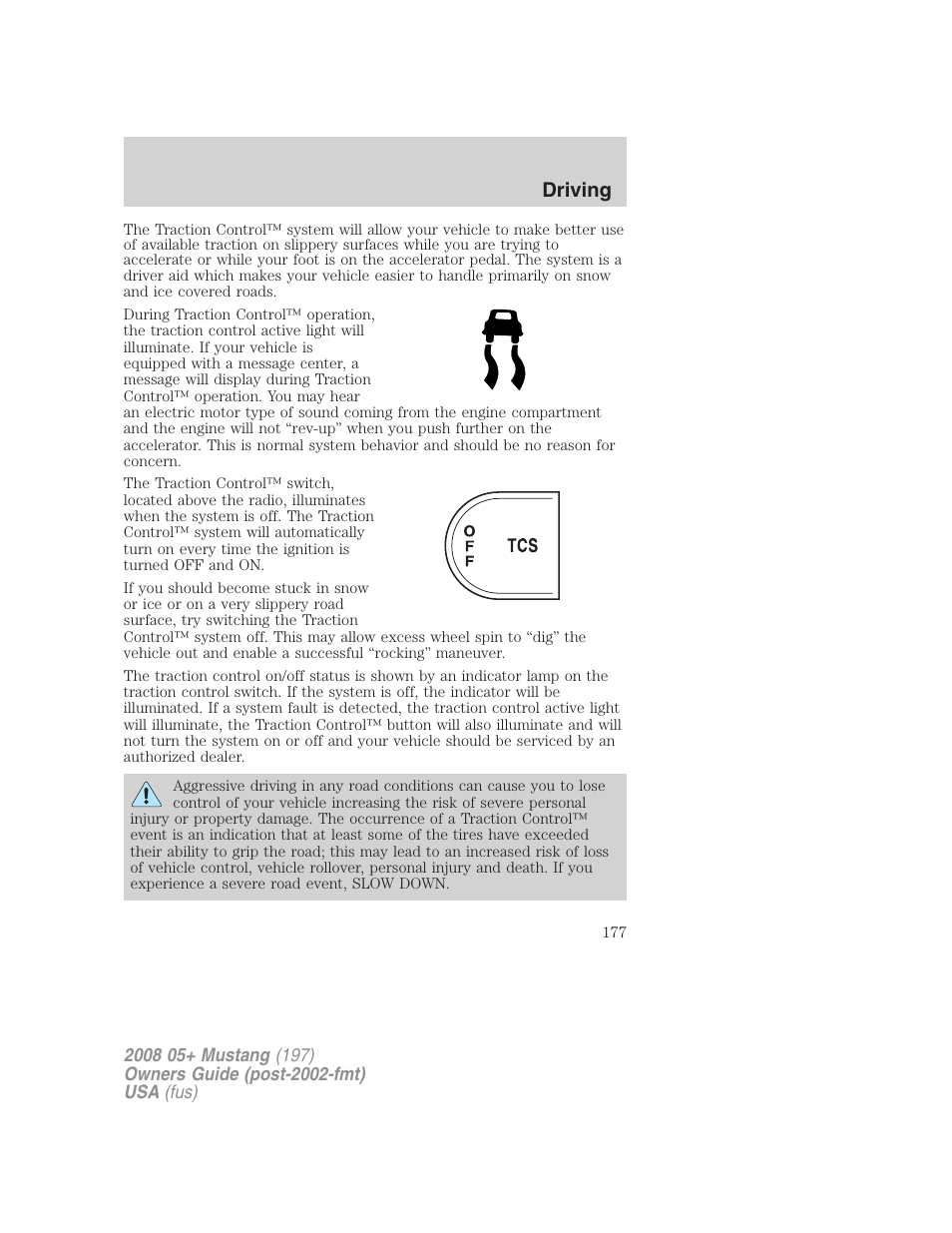 Driving | FORD 2008 Mustang v.1 User Manual | Page 177 / 280