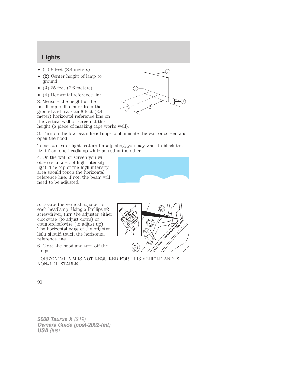 Lights | FORD 2008 Taurus X User Manual | Page 90 / 352