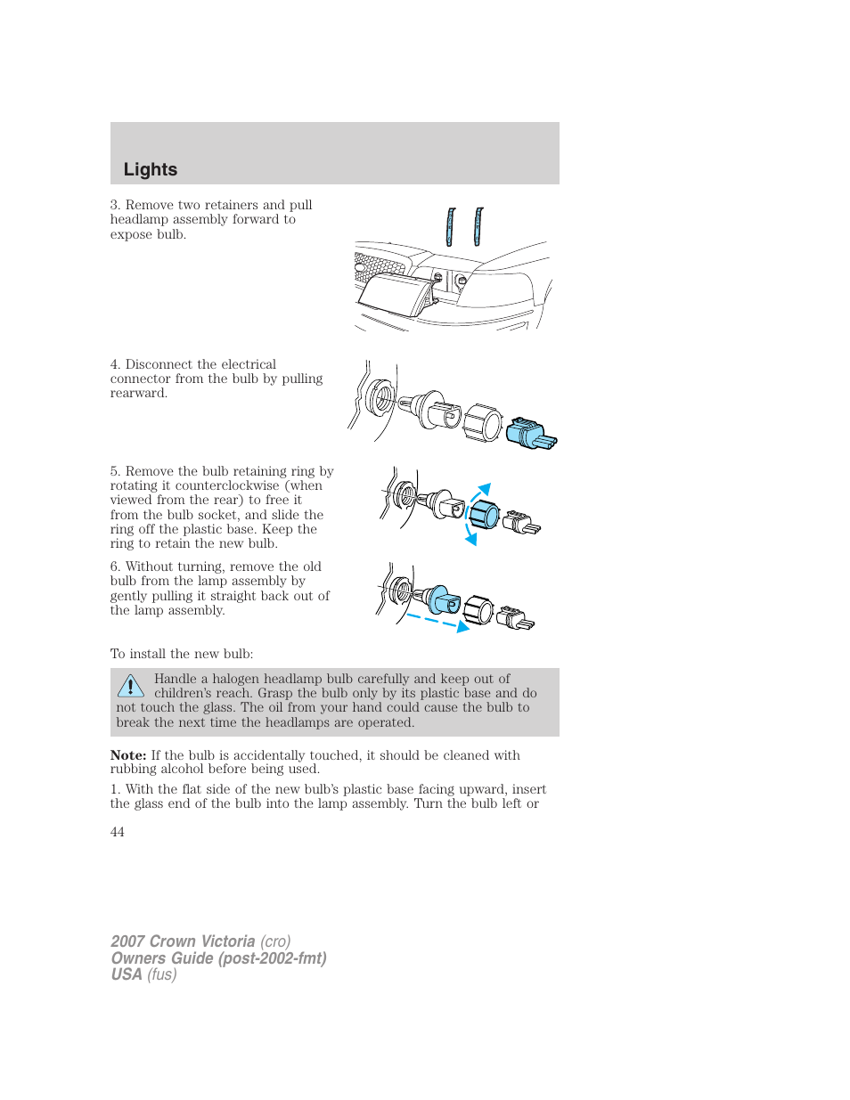 Lights | FORD 2007 Crown Victoria v.3 User Manual | Page 44 / 272