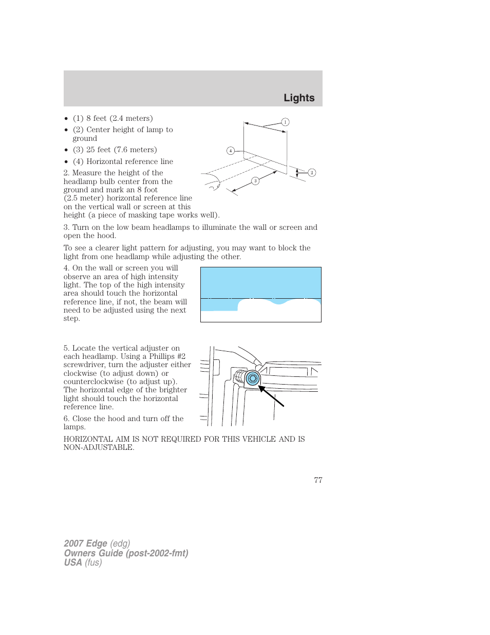 Lights | FORD 2007 Edge v.2 User Manual | Page 77 / 320