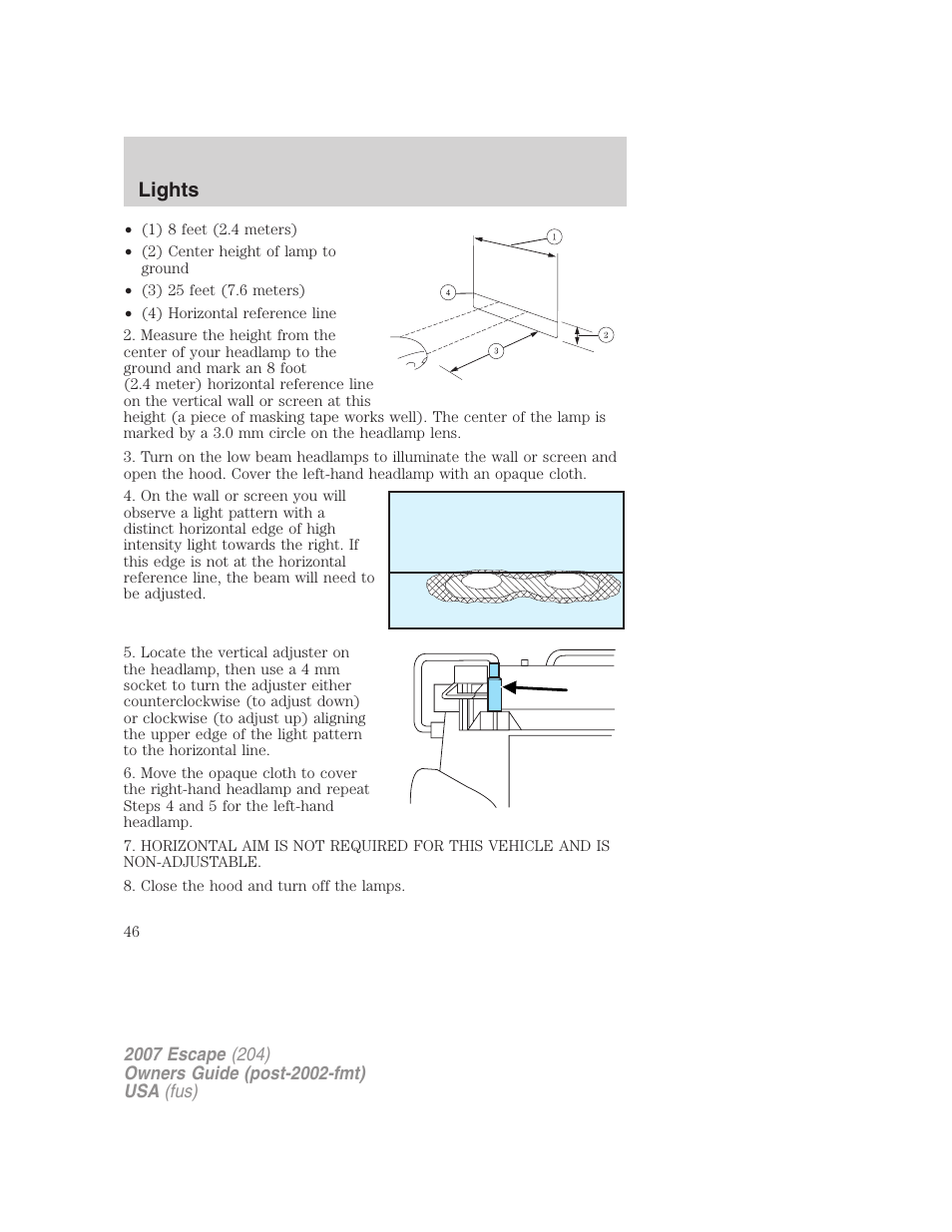Lights | FORD 2007 Escape v.1 User Manual | Page 46 / 288