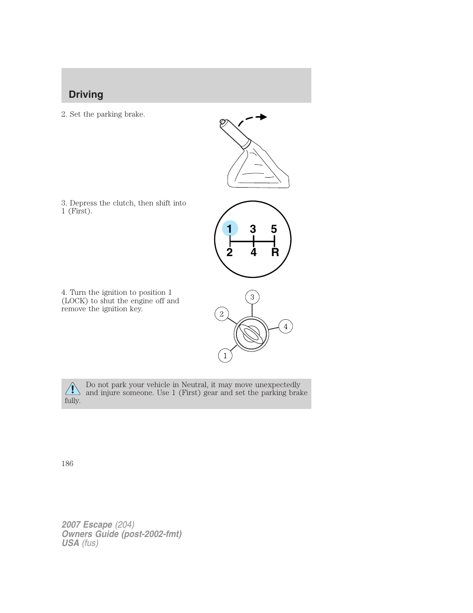 FORD 2007 Escape v.2 User Manual | Page 186 / 288