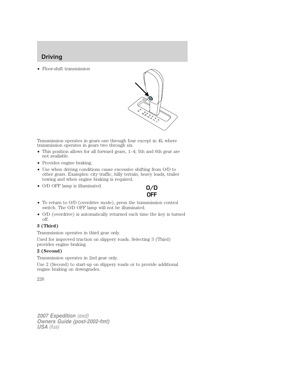 Driving | FORD 2007 Expedition v.1 User Manual | Page 226 / 328