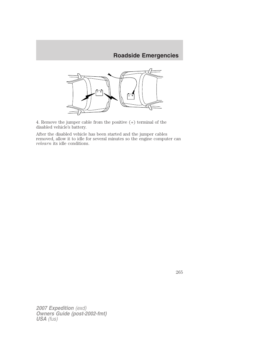 Roadside emergencies | FORD 2007 Expedition v.1 User Manual | Page 265 / 328