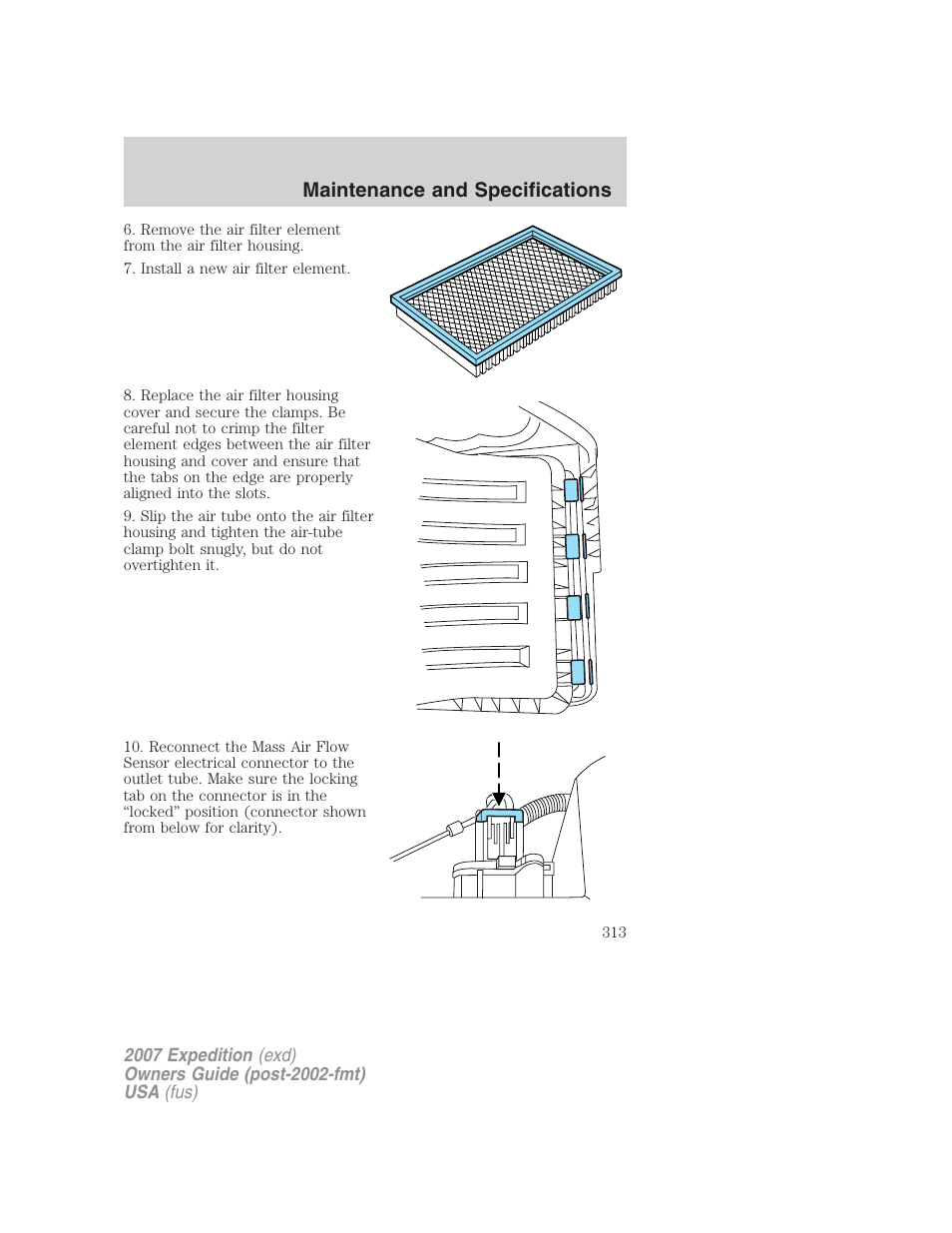 Maintenance and specifications | FORD 2007 Expedition v.1 User Manual | Page 313 / 328