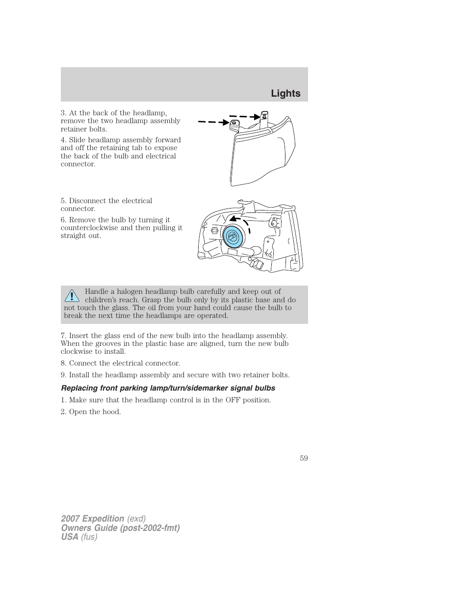 Lights | FORD 2007 Expedition v.1 User Manual | Page 59 / 328