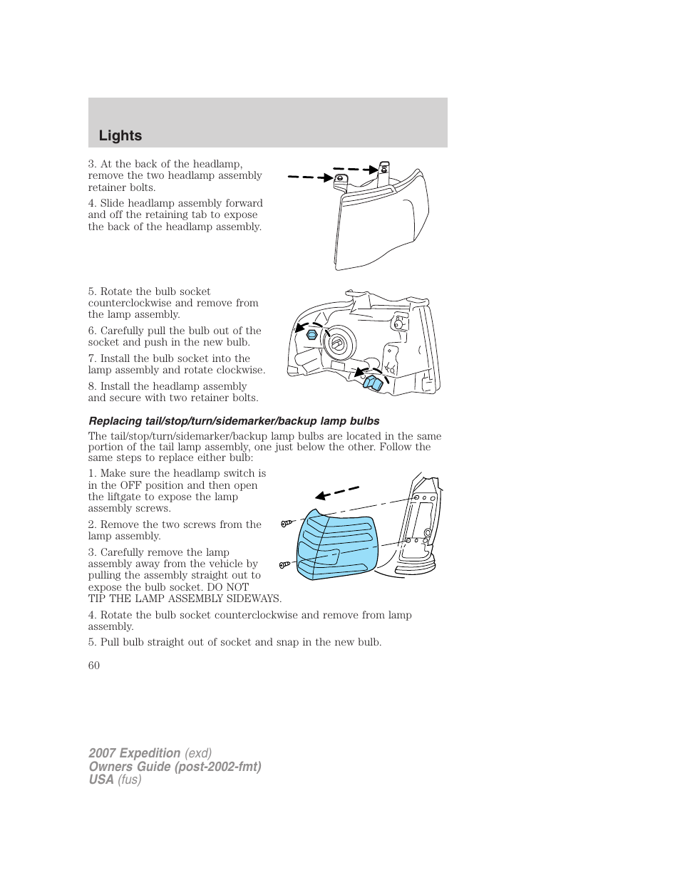 Lights | FORD 2007 Expedition v.1 User Manual | Page 60 / 328