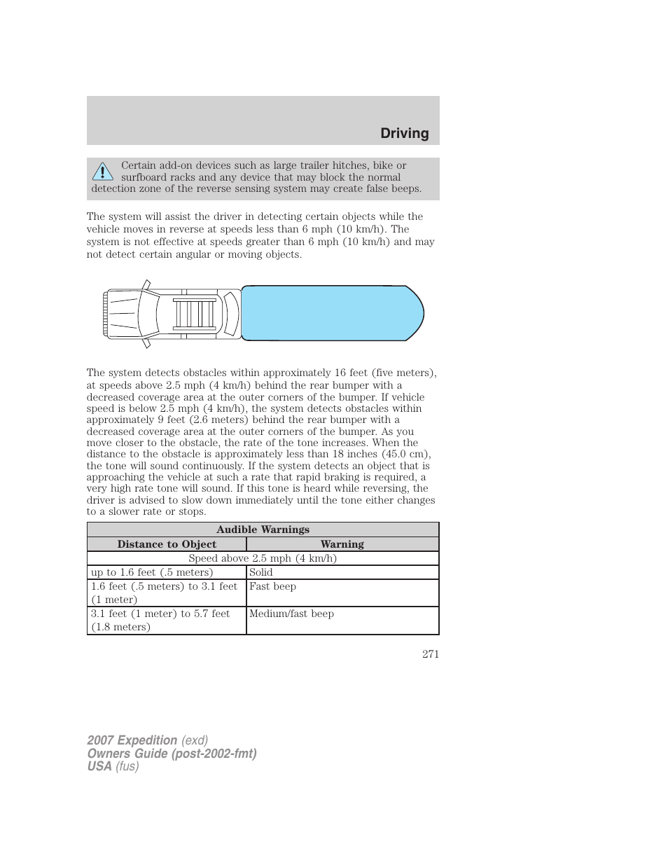 Driving | FORD 2007 Expedition v.2 User Manual | Page 271 / 376